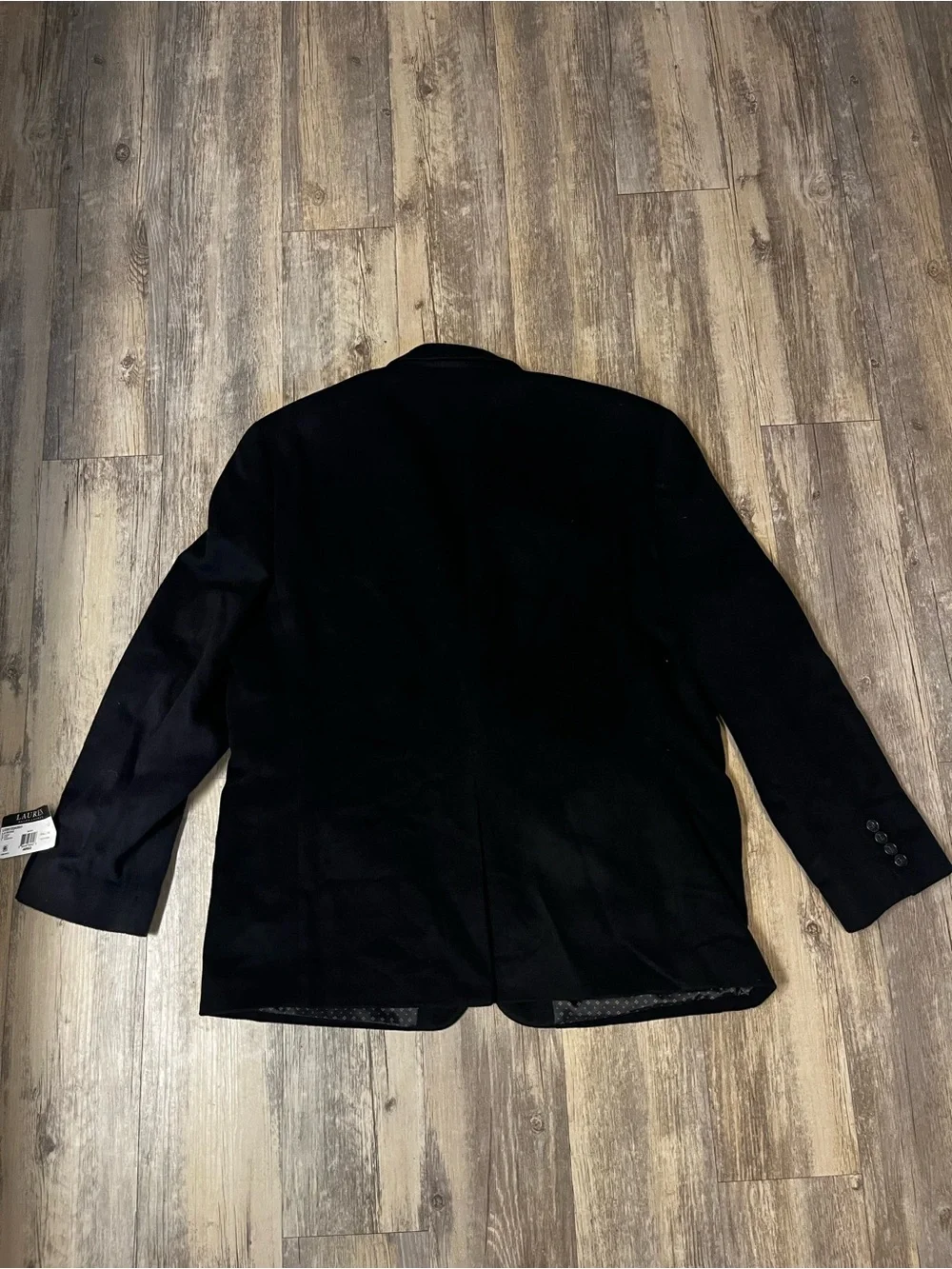 NWT Lauren Ralph Lauren Lacrosse Blazer Wool Cashmere Silk 46R Black